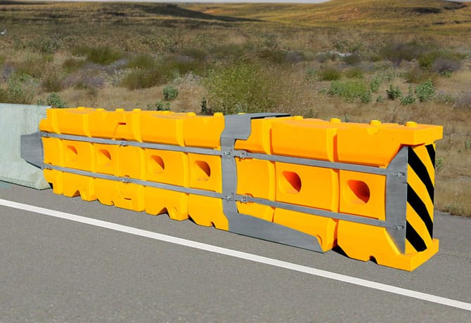 GSI Highway Crash Cushion Barrier Category Image of an ABSORB-M crash cushion barrier