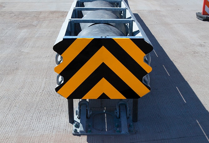 GSI Highway Crash Cushion Barrier Category Image of aTAU-M crash cushion barrier