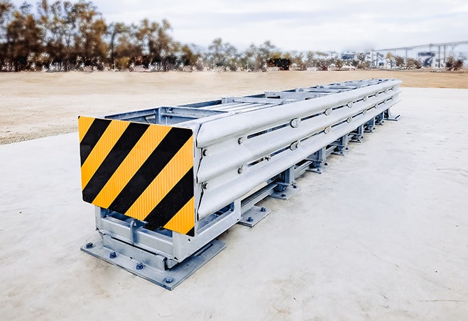 GSI Highway Crash Cushion Barrier Category Image of a TAU-XR crash cushion barrier